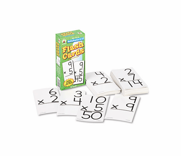 CDPCD3930 Flash Cards, Multiplication Facts 0-12, 3w x 6h, 94/Pack By CARSON-DELLOSA PUBLISHING