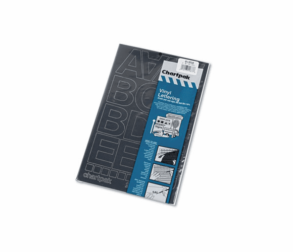 CHA01050 Press-On Vinyl Letters & Numbers, Self Adhesive, Black, 2"h, 77/Pack By CHARTPAK/PICKETT