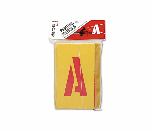 CHA01560 Painting Stencil Set, A-Z Set/0-9, Manila, 35/Set By CHARTPAK/PICKETT