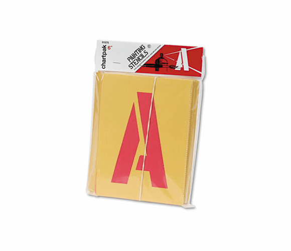 CHA01575 Painting Stencil Set, A-Z Set/0-9, Manila, 35/Set By CHARTPAK/PICKETT
