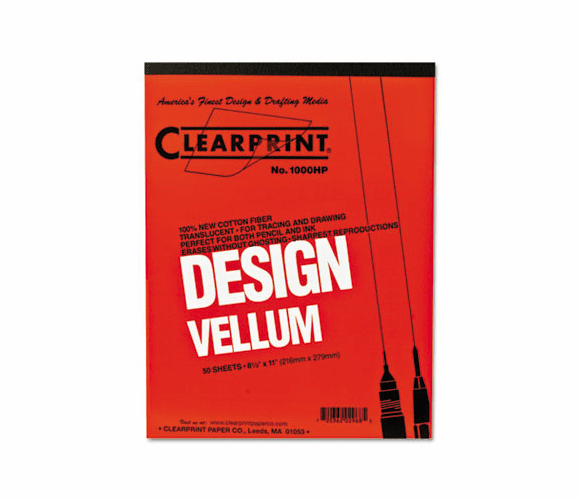 CHA10001410 Design Vellum Paper, 16lb, White, 8-1/2 x 11, 50 Sheets/Pad By CHARTPAK/PICKETT