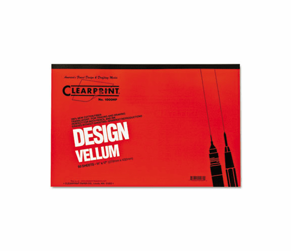 CHA10001416 Design Vellum Paper, 16lb, White, 11 x 17, 50 Sheets/Pad By CHARTPAK/PICKETT