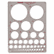 CHA1204I Templates, Circles, 7" x 11 1/4", Smoke By CHARTPAK/PICKETT