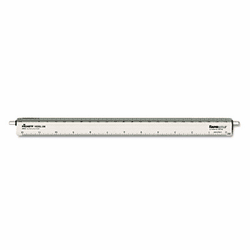 CHA238 Adjustable Triangular Scale Aluminum Architects Ruler, 12", Silver By CHARTPAK/PICKETT