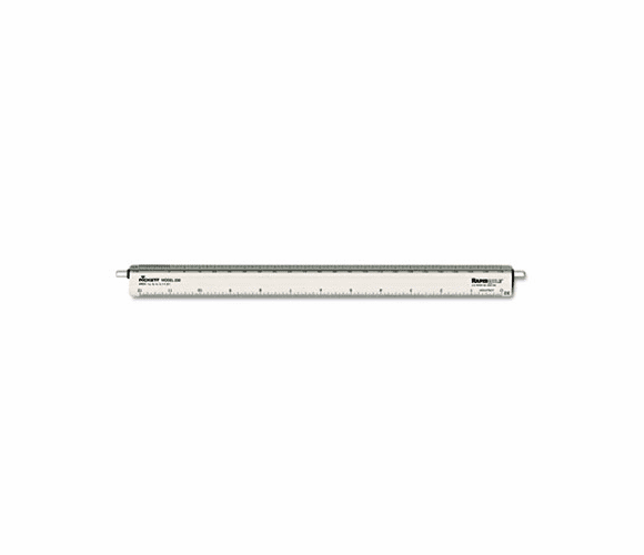 CHA238 Adjustable Triangular Scale Aluminum Architects Ruler, 12", Silver By CHARTPAK/PICKETT