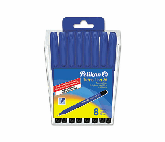 CHA30071080 Technical Drawing Pen Set, 0.1MM to 0.8MM, Black, 8 per Pack By CHARTPAK/PICKETT