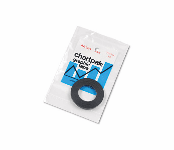 CHABG1251 Graphic Chart Tape, 1/8" x 9 yards, Glossy Black By CHARTPAK/PICKETT