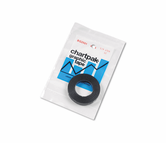 CHABG2501 Graphic Chart Tape, 1/4" x 324", Glossy Black By CHARTPAK/PICKETT
