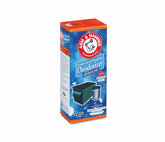 CHU20015632 Trash Can & Dumpster Deodorizer, Unscented, Powder, 42.6 oz By CHURCH & DWIGHT CO., INC