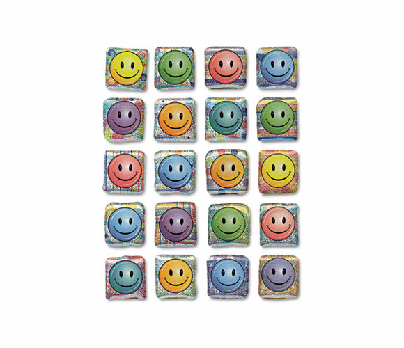 CKC1648 Creativity Street Peel and Stick Gemstone Stickers, Smiley Face, 20/Pack By THE CHENILLE KRAFT COMPANY