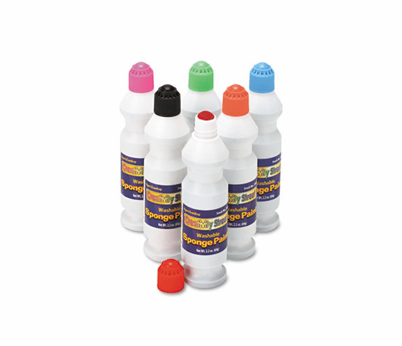 CKC2400 Sponge Paint Set, 6 Assorted Colors, 2.2 oz, 6/Set By THE CHENILLE KRAFT COMPANY