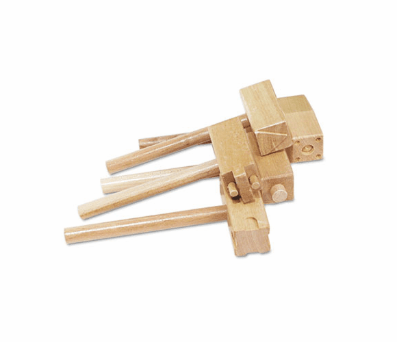 CKC3747 Wooden Clay Hammers with Two Patterns Each, Five By THE CHENILLE KRAFT COMPANY