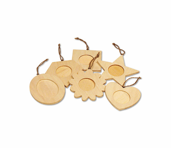 CKC3890 Wood Frame Ornaments, 36 Frames By THE CHENILLE KRAFT COMPANY