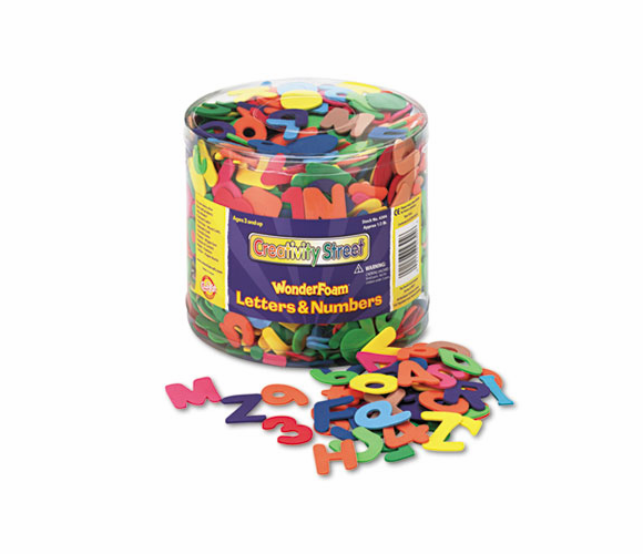 CKC4304 Wonderfoam Letters and Numbers, 1/2 Lb. Tub, Approximately 1,500 Pieces By THE CHENILLE KRAFT COMPANY