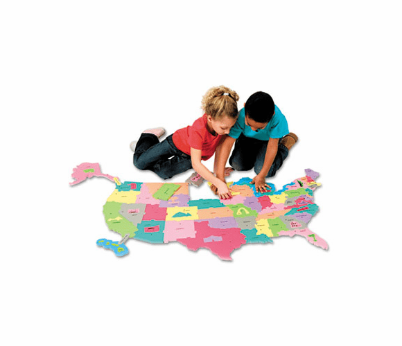 CKC4377 Wonderfoam Giant U.S.A Puzzle Map, 73 Pieces By THE CHENILLE KRAFT COMPANY