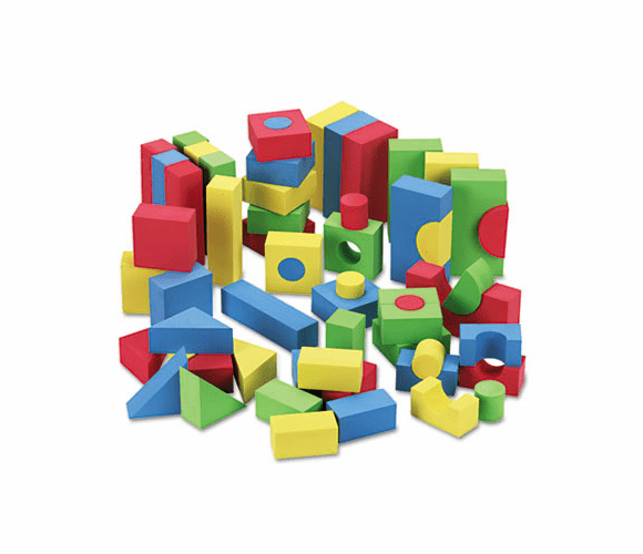 CKC4380 WonderFoam Blocks, Assorted Colors, 68/Pack By THE CHENILLE KRAFT COMPANY