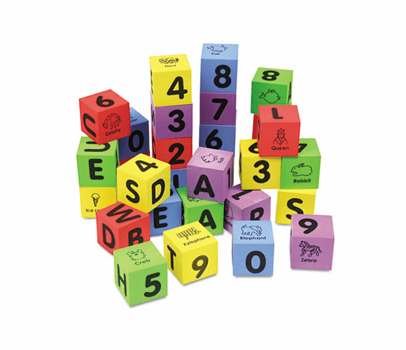 CKC4416 WonderFoam Learning Blocks, Assorted, 30 Blocks By THE CHENILLE KRAFT COMPANY