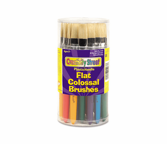 CKC5167 Colossal Brush, Natural Bristle, Flat, 30/Set By THE CHENILLE KRAFT COMPANY