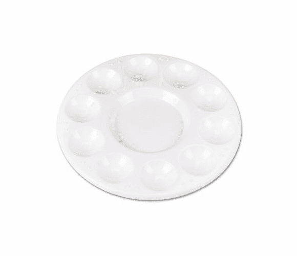 CKC5924 Round Plastic Paint Trays for Classroom, White, 10/Pack By THE CHENILLE KRAFT COMPANY