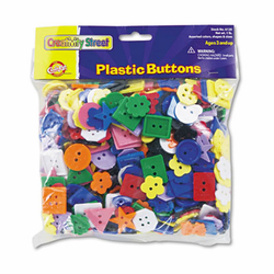CKC6120 Plastic Button Assortment, 1 lbs., Assorted Colors/Sizes By THE CHENILLE KRAFT COMPANY