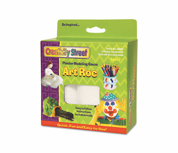 CKC9038 ArtRoc Plaster Modeling Gauze, White, 2 Rolls/Pack By THE CHENILLE KRAFT COMPANY