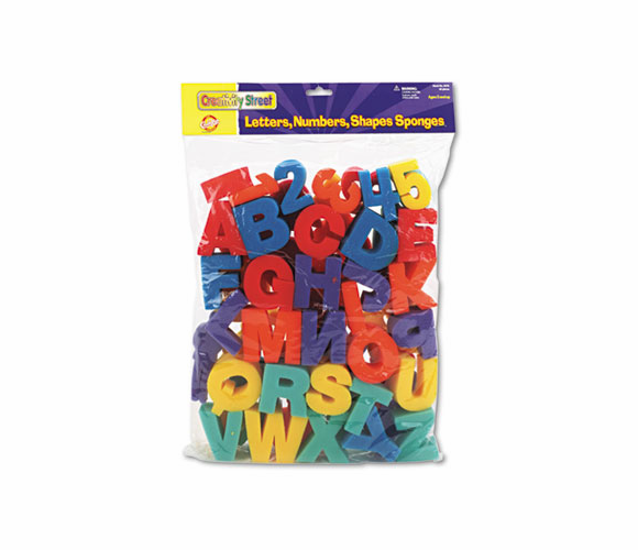 CKC9078 60-Piece Mixed Sponge Set, 3 High Letters/Numbers/Shapes By THE CHENILLE KRAFT COMPANY