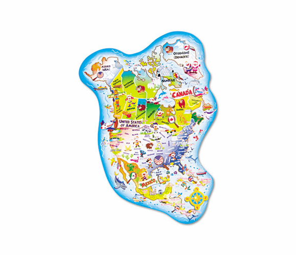 CKC95165 Giant North America Map Floor Puzzle By THE CHENILLE KRAFT COMPANY