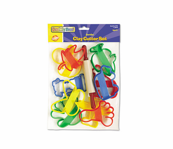 CKC9780 Clay Cutter Set, Rolling Pin and 10 Cutters By THE CHENILLE KRAFT COMPANY