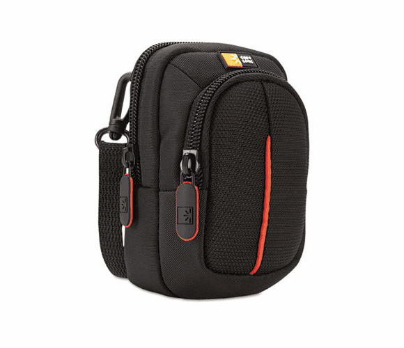 CLGDCB302 Compact Digital Camera Case with Storage, Polyester/Nylon, 3 x 2-3/4 x 5, Black By CASELOGIC