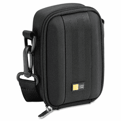 CLGQPB202 Medium Camera/Flash Camcorder Case, Polyester/EVA, 3-3/4 x 2-1/4 x 5-3/4, Black By CASELOGIC