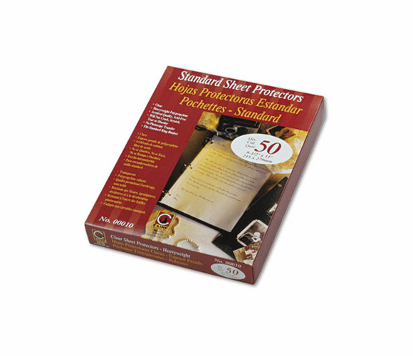 CLI00010 Traditional Polypropylene Sheet Protector, Heavyweight, 11 x 8 1/2, 50/BX By C-LINE PRODUCTS, INC