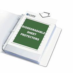 CLI04917 Sheet Protectors, Bio, Clear, Top Loading, Standard Wt, Poly, 11 x 8 1/2, 10/PK By C-LINE PRODUCTS, INC