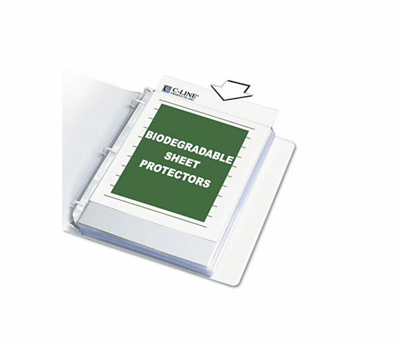 CLI04917 Sheet Protectors, Bio, Clear, Top Loading, Standard Wt, Poly, 11 x 8 1/2, 10/PK By C-LINE PRODUCTS, INC