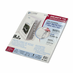 CLI05587 Polypropylene Sheet Protectors with Index Tabs, Clear Tabs, 11 x 8 1/2, 8/ST By C-LINE PRODUCTS, INC