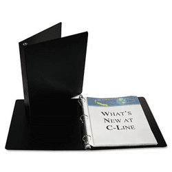 CLI31611 Recycled Round Ring Binder, 1" Capacity, 175 Sheet Capacity, Black By C-LINE PRODUCTS, INC