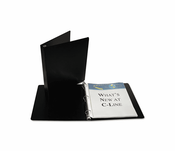 CLI31611 Recycled Round Ring Binder, 1" Capacity, 175 Sheet Capacity, Black By C-LINE PRODUCTS, INC