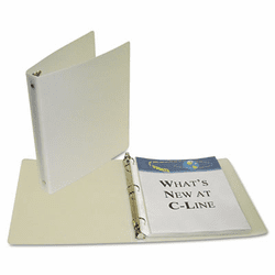 CLI31617 Recycled Round Ring Binder, 1" Capacity, 175 Sheet Capacity, White By C-LINE PRODUCTS, INC