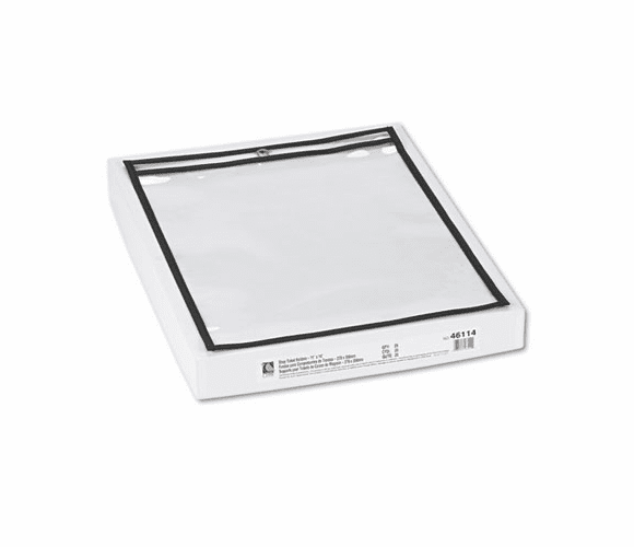 CLI46114 Shop Ticket Holders, Stitched, Both Sides Clear, 11 x 14, 25/BX By C-LINE PRODUCTS, INC