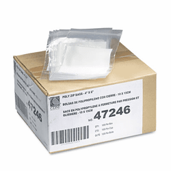 CLI47246 Write-On Recloseable Small Parts Bags, Poly, 4 x 6, Clear, 1000/Carton By C-LINE PRODUCTS, INC
