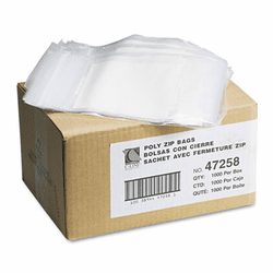 CLI47258 Write-On Recloseable Small Parts Bags, Poly, 5 x 8, Clear, 1000/Carton By C-LINE PRODUCTS, INC