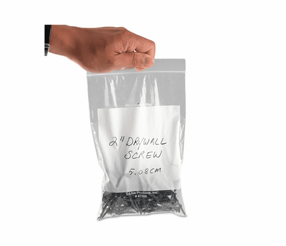 CLI47269 Write-On Recloseable Small Parts Bags, Poly, 6 x 9, Clear, 1000/Carton By C-LINE PRODUCTS, INC