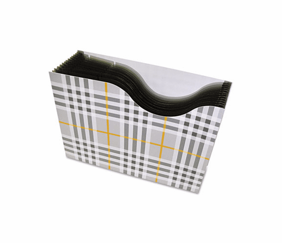 CLI48212 13-Pocket Expanding File, Nine Inch Expansion, Letter, Gray Plaid By C-LINE PRODUCTS, INC