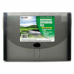 CLI48301 7-Pocket Biodegradable Expanding File, Letter, Smoke By C-LINE PRODUCTS, INC