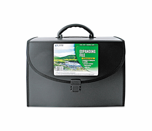 CLI48320 21 Pocket Specialty Expanding File, Legal, Black, 12/DZ By C-LINE PRODUCTS, INC