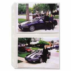 CLI52572 Clear Photo Pages for Four 5x7 Photos, 3-Hole Punched, 11-1/4 x 8-1/2, 50/Box By C-LINE PRODUCTS, INC