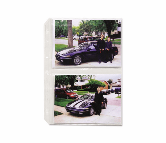 CLI52572 Clear Photo Pages for Four 5x7 Photos, 3-Hole Punched, 11-1/4 x 8-1/2, 50/Box By C-LINE PRODUCTS, INC