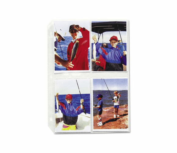 CLI52584 Clear Photo Pagesfor 8, 3-1/2x5 Photos, 3-Hole Punched, 11-1/4 x 8-1/2, 50/Box By C-LINE PRODUCTS, INC