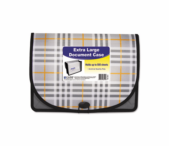 CLI58512 Expanding File, Plaid, Letter, 1 Pockets, 3.5" Exp. 1/EA By C-LINE PRODUCTS, INC
