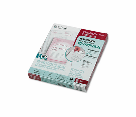 CLI61023 Heavyweight Vinyl Sheet Protector, Clear, 11 x 8 1/2, 50/BX By C-LINE PRODUCTS, INC