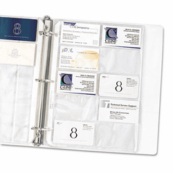 CLI61217 Business Card Binder Pages, Holds 20 Cards, 8 1/8 x 11 1/4, Clear, 10/Pack By C-LINE PRODUCTS, INC